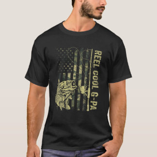Mens Reel Cool G-Pa Camouflage American Flag Fathe T-Shirt