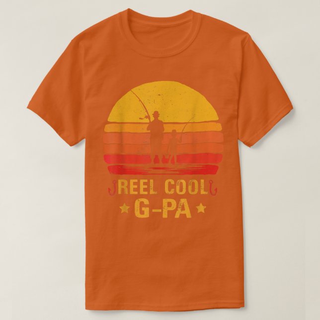 Mens Reel Cool G-Pa Fishing Shirts, Fun Fathers Da T-Shirt (Design Front)