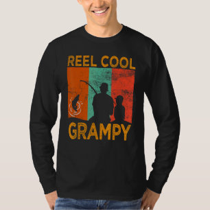 Mens Reel Cool Grampy Fishing Daddy Vintage Grandp T-Shirt