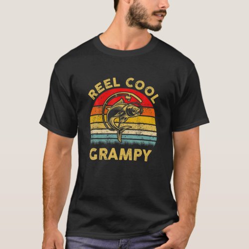 Mens Reel Cool Grampy Fishing S Funny Fathers Day T_Shirt
