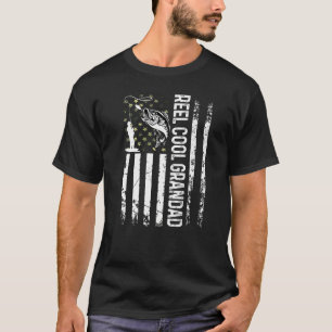 Mens Reel Cool Grandad For Daddy Fisherman B Day F T-Shirt