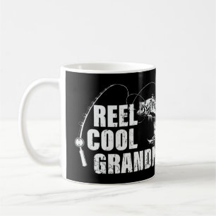 Mens Reel Cool Grandpa Design with Fish and Fishin Coffee Mug
