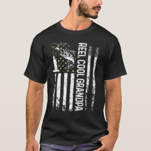 Mens Reel Cool Grandpa For Daddy Fisherman B Day F T-Shirt