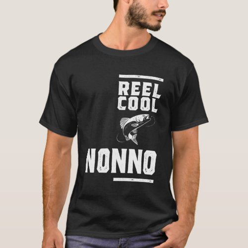 Mens Reel Cool Nonno Tee Fishing Gift Funny