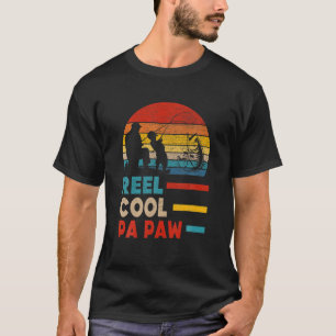 Mens Reel Cool Pa Paw Fisherman Daddy Father Day G T-Shirt