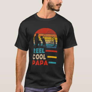 Mens Reel Cool Papa Fisherman Daddy Father Day Gif T-Shirt