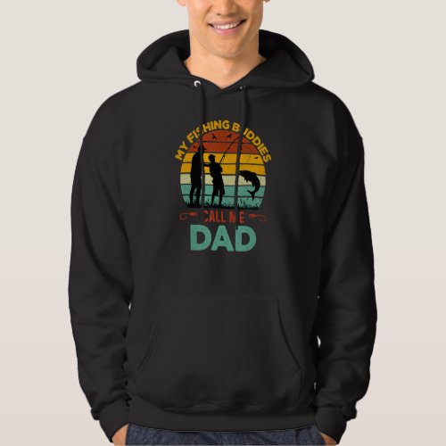 Mens Reel Cool Papa Fishing Dad  Fathers Day Fish Hoodie