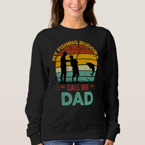 Mens Reel Cool Papa Fishing Dad  Fathers Day Fish Sweatshirt