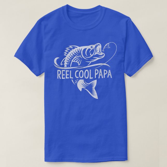 Mens Reel Cool Papa Fishing Dad Gifts Fathers Day  T-Shirt (Design Front)