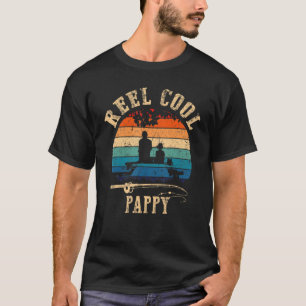 Mens Reel Cool Pappy Fisherman Father's Day Fishin T-Shirt