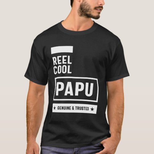 Mens Reel Cool Papu  Father Grandpa Gift T_Shirt