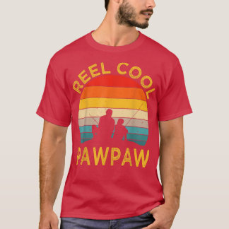 Mens Reel Cool Pawpaw Fishing Daddy Vintage Grandp T-Shirt