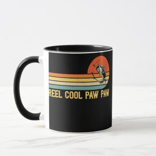 Mens Reel Cool PawPaw Fishing Funny Fish Vintage  Mug