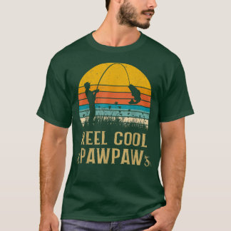 Mens Reel Cool Pawpaw Fishing Shirts, Fun Fathers T-Shirt