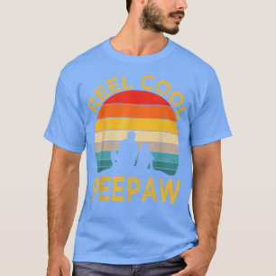 Mens Reel Cool Peepaw Fishing Daddy Vintage Grandp T-Shirt