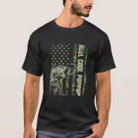 Mens Reel Cool Poppop Camouflage American Flag Fat T-Shirt