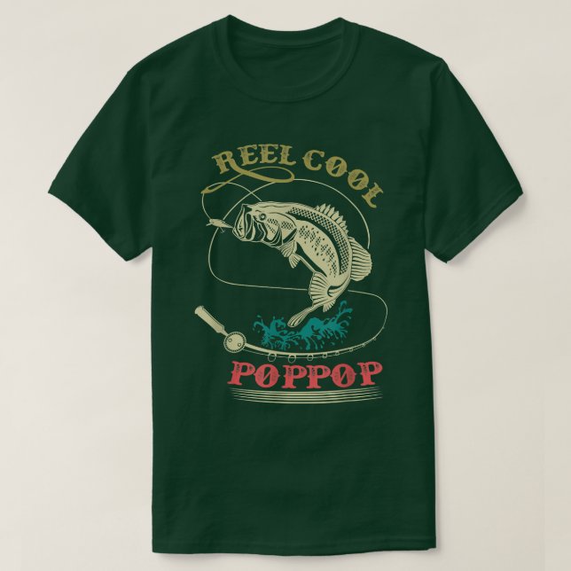 Mens Reel Cool PopPop Fishing s Funny Fisherman Fa T-Shirt (Design Front)