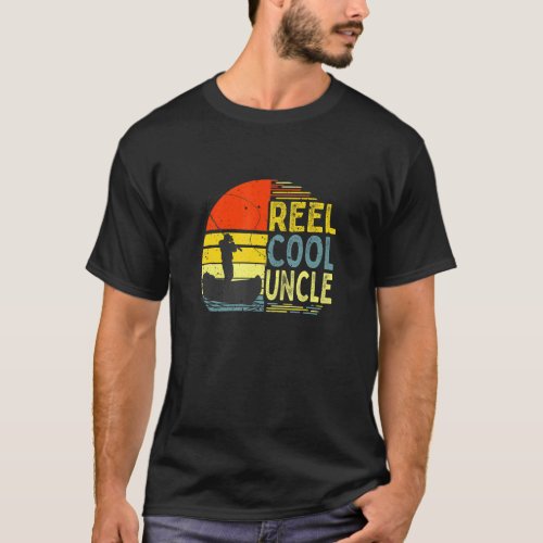 Mens Reel Cool Uncle Fishing Daddy Fathers Day Dad T_Shirt