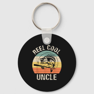 Mens Reel Cool Uncle Fishing Funny Gift For Men Keychain