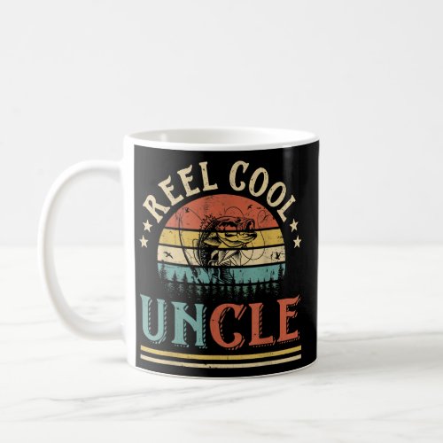 Mens Reel Cool Uncle Men Fishing Lovers Vintage Coffee Mug