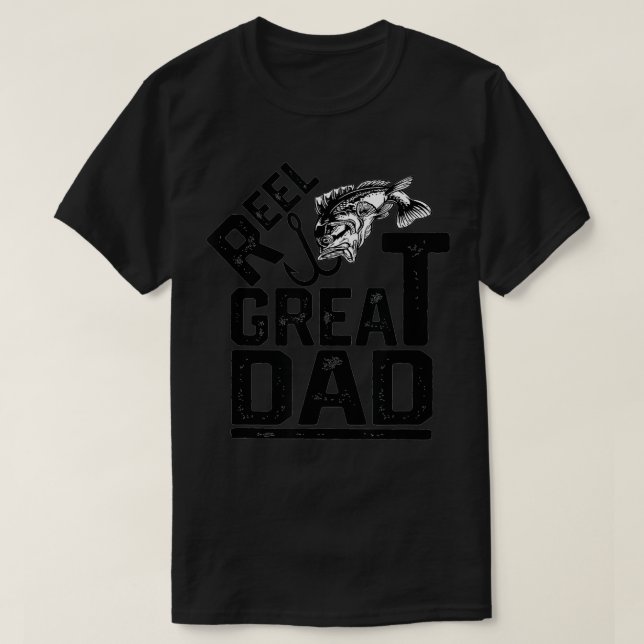 Mens Reel Great Dad Funny Fathers Day Fishing  T-Shirt (Design Front)