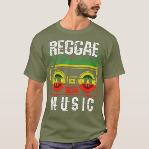 Mens Reggae Music  Peace One Love Rasta African T_Shirt