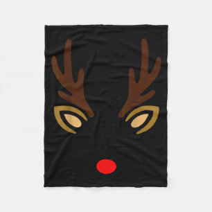 Mens Reindeer Face Gles Christmas Costume Pajama B Fleece Blanket