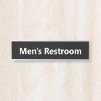 Men's Restroom Black and White