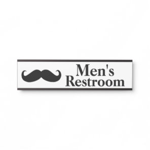 Men's Restroom Door Name Plate