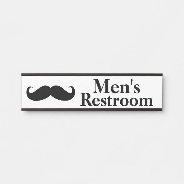 Men's Restroom Door Name Plate (Front)