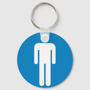 Men's Restroom Highway Sign Keychain
