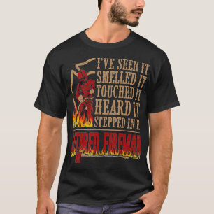 Mens Retired Fireman Firefighter Axe Fire Gift T-Shirt