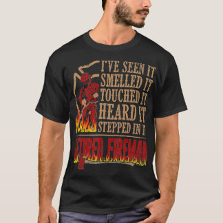 Mens Retired Fireman Firefighter Axe Fire Gift T-Shirt