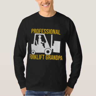 Mens Retired Forklift Operator Grandpa Forklift T-Shirt