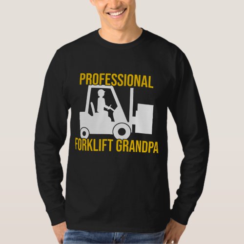 Mens Retired Forklift Operator Grandpa Forklift T_Shirt