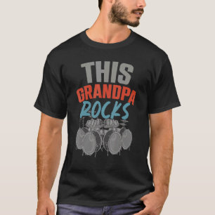 Mens Retirement Retired Grandpa Drummer Musician M T-Shirt