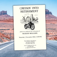 Men's Retirement Vintage Barn Motorbike Cruising