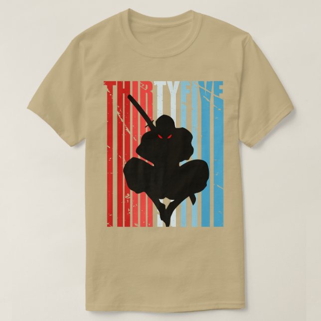 Mens Retro 32nd Birthday for Ninja Men Samurai Wea T-Shirt (Design Front)