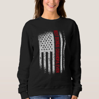 Mens Retro Best Bonus Grandpa Ever American Flag F Sweatshirt