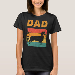 Mens Retro Dachshund Dad Wiener Daddy Doxie Owner  T-Shirt