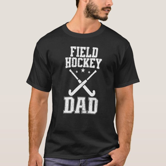 Mens Retro Field Hockey Dad T-Shirt (Front)