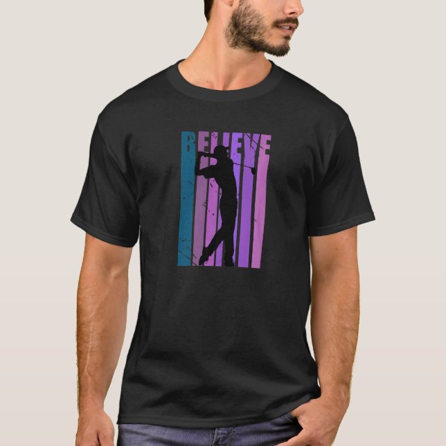 Mens Retro Golfing Birthday Motivational Sports Go T-Shirt (Front)
