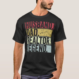 Mens Retro Husband Dad Realtor Legend   For Father T-Shirt