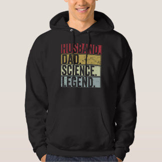 Mens Retro Husband Dad Science Legend For Father Hoodie