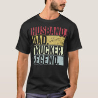 Mens Retro Husband Dad Trucker Legend For Father