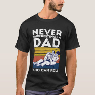 Mens Retro Jiu Jitsu Dad BJJ Men Father Vintage T-Shirt