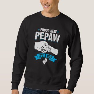 Mens Retro Men Proud New Pepaw It's A Boy Gender R Sweatshirt