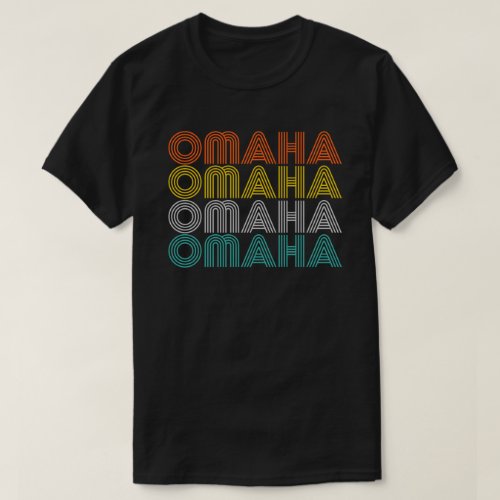 Mens Retro Omaha  Classic  Vintage  Old School T_Shirt
