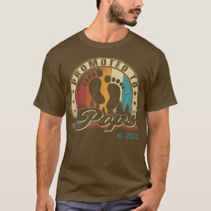 Mens Retro Promoted to Pops Est 2023 First Time Fa T-Shirt