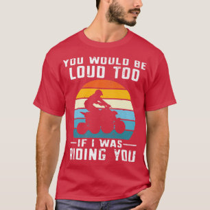 Mens Retro Quad Bike Riding ATV Rider All-Terrain T-Shirt